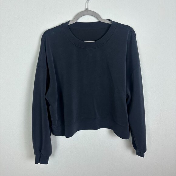 Lululemon Perfectly Oversized Cropped Crew French Terry 12 Athleisure Athletic S - Picture 2 of 7